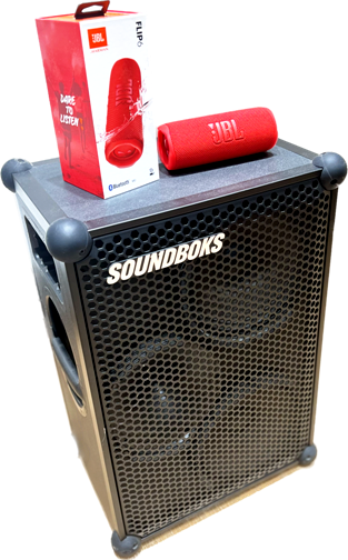 Bundle-Angebot *** Soundboks (3. Gen.) - Bluetooth Party Speaker - Schwarz + JBL Flip 6 Bluetooth Lautsprecher - Rot