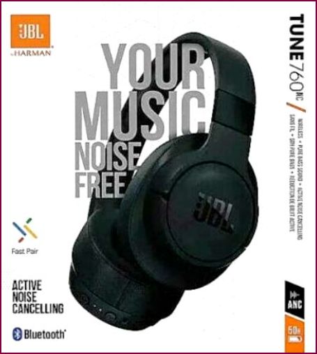 JBL TUNE 760NC Over-Ear Bluetooth-Kopfhörer mit aktiven Noise Cancelling - Schwarz